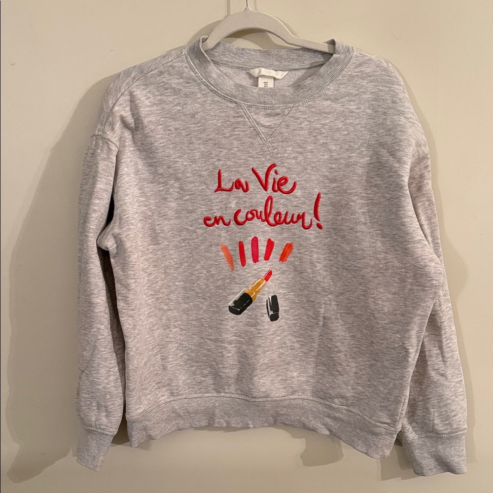 H&M Gray 'La Vie en Couleur' Women's Sweater